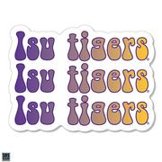  Lsu 3.25 Inch Retro Fade Rugged Sticker Decal