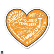  Tennessee 3.25 Inch Type Fill Heart Rugged Sticker Decal