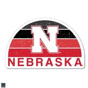  Nebraska 3.25 Inch Gradient Half Moon Rugged Sticker Decal