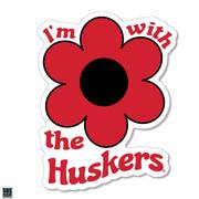  Nebraska 3.25 Inch I ' M With Flower Rugged Sticker Decal