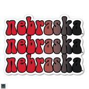  Nebraska 3.25 Inch Retro Fade Rugged Sticker Decal