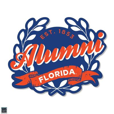 Florida 3.25 Inch Alumni Leaves Rugged Sticker Decal