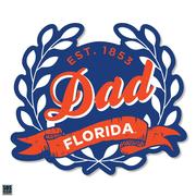  Florida 3.25 Inch Dad Leaves Rugged Sticker Decal