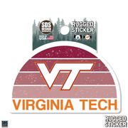  Virginia Tech 3.25 Inch Gradient Half Moon Rugged Sticker Decal