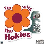  Virginia Tech 3.25 Inch I ' M With Flower Rugged Sticker Decal