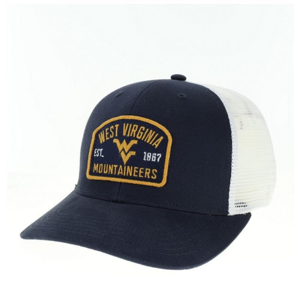 WVU | West Virginia Legacy Est Patch Mid-Pro Snapback Trucker Hat ...