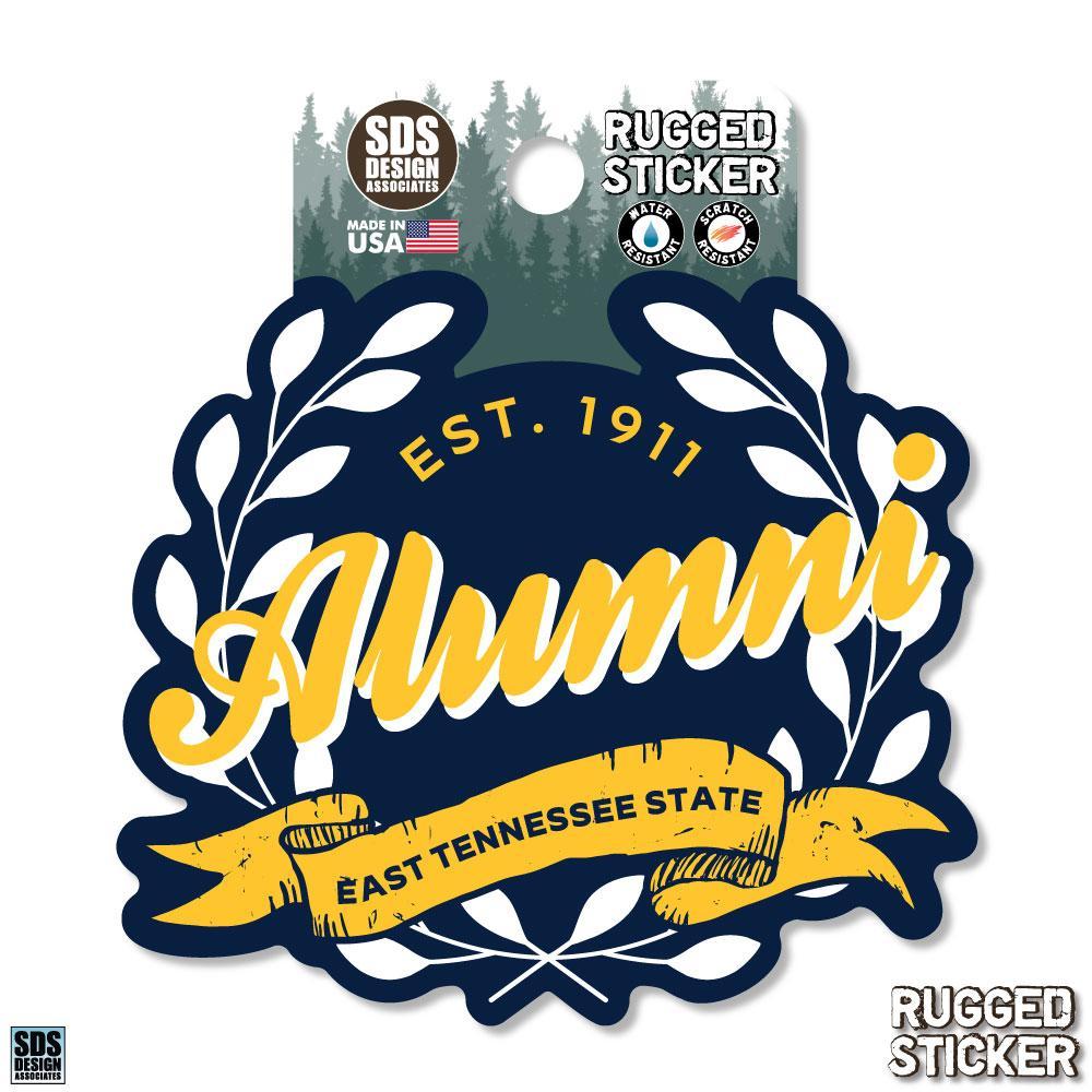 Bucs Etsu 325 Inch Alumni Leaves Rugged Sticker Decal Alumni Hall