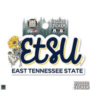  Etsu 3.25 Inch Flowers Script Rugged Sticker Decal