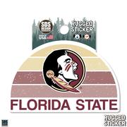  Florida State 3.25 Inch Gradient Half Moon Rugged Sticker Decal