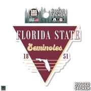  Florida State 3.25 Inch Retro Triangle Rugged Sticker Decal