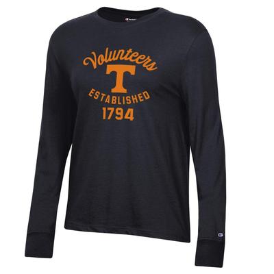 Tennessee Champion Women's Core Long Sleeve Tee BLACK