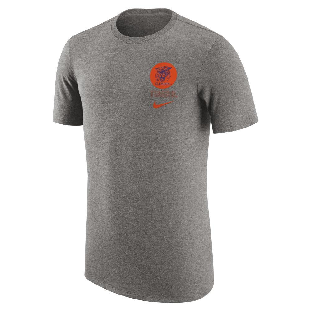 Clemson, Clemson Nike Triblend Retro Crew Tee