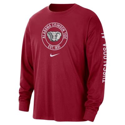 Alabama Nike Cotton Max90 Heritage Long Sleeve Tee