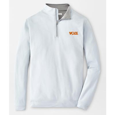 Tennessee Peter Millar Vault Vols Star Perth Solid 1/4 Zip BRITISH_GREY