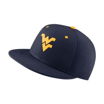 West Virginia Nike Aero True Fitted Baseball Cap COLLEGE_NAVY