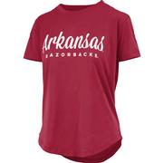  Arkansas Pressbox Aleena Jersey Round Bottom Tee