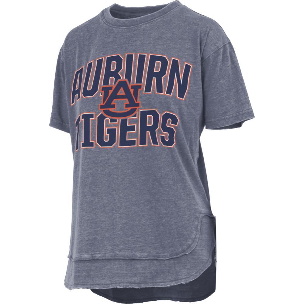 Aub Auburn Pressbox Maxima Vintage Poncho Tee Alumni Hall