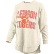  Clemson Pressbox Maxima Vintage Poncho Crew