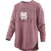  Mississippi State Pressbox Maxima Vintage Poncho Crew