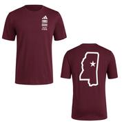  Mississippi State Adidas Reverse Retro Fresh Tee