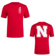  Nebraska Adidas Reverse Retro Fresh Tee