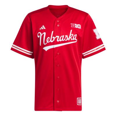 Nebraska Adidas Reverse Retro Baseball Jersey