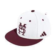  Mississippi State Adidas Flatbill Baseball Fitted Hat