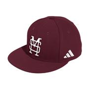  Mississippi State Adidas Flatbill Baseball Fitted Hat