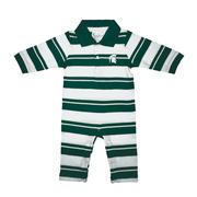  Michigan State Infant Rugby Long Leg Romper