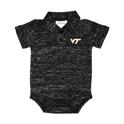 Virginia Tech Infant Space Dye Golf Polo Creeper