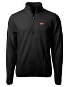  Virginia Tech Cutter & Buck Big & Tall Men's Cascade Sherpa Fleece 1/4 Zip Pullover