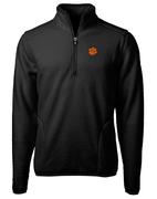  Clemson Cutter & Buck Big & Tall Men's Cascade Sherpa Fleece 1/4 Zip Pullover