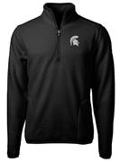  Michigan State Cutter & Buck Big & Tall Men's Cascade Sherpa Fleece 1/4 Zip Pullover