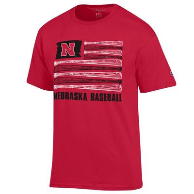 Nebraska Champion Baseball Flag Tee