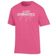  Lsu Champion Pink Gymnastics Stack Tee