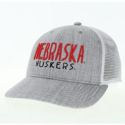 Nebraska Legacy YOUTH Stacked Wordmark Mid-Pro Structured Hat