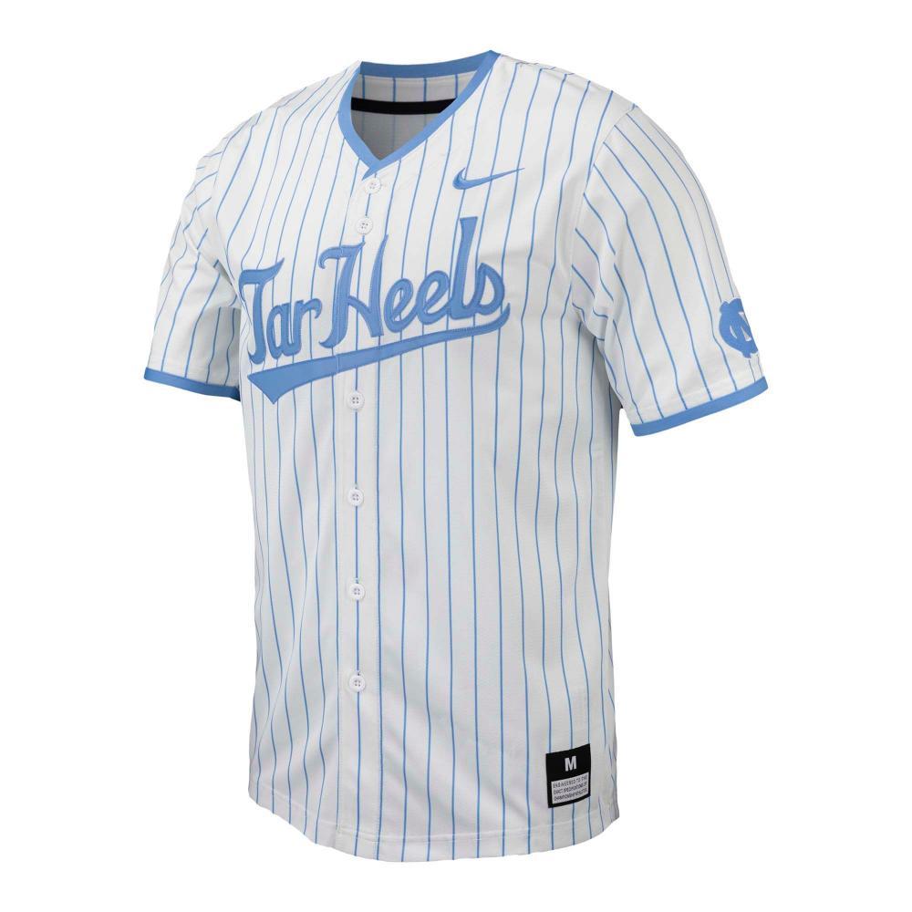 UNC | UNC Nike Replica Pinstripe Baseball Jersey | Alumni Hall