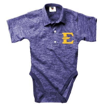 ETSU Wes and Willy Infant Cloudy Yarn Polo Hopper