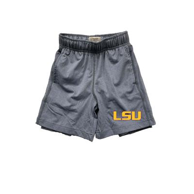 LSU Wes and Willy Toddler 2 in 1 with Leg Print Short