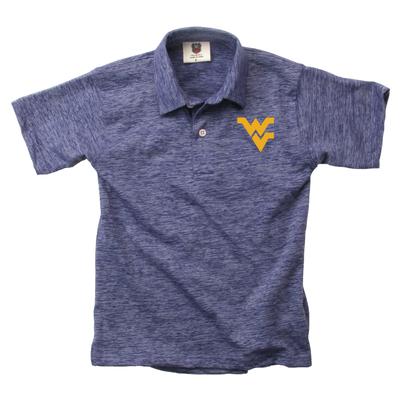 West Virginia Wes and Willy Kids Cloudy Yarn Polo