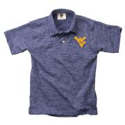  West Virginia Wes And Willy Youth Cloudy Yarn Polo