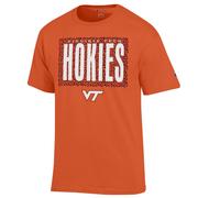  Virginia Tech Champion Women's Rectangle Over Print With Logo Tee