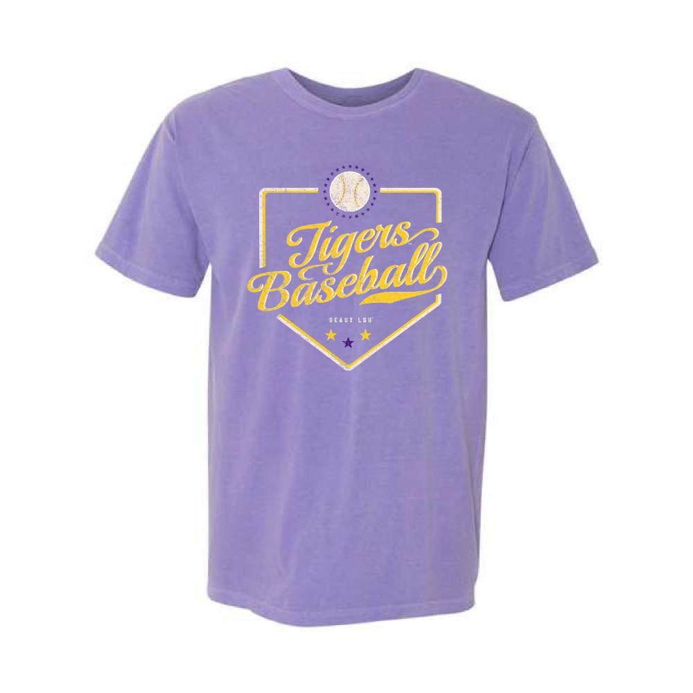 LSU Baseball Plate Comfort Colors Tee