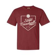  Mississippi State Baseball Plate Comfort Colors Tee