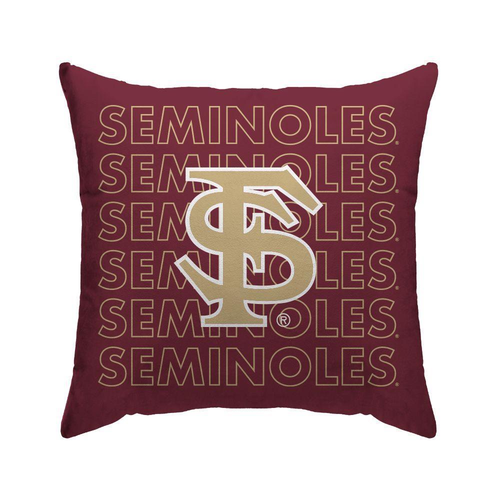 FSU | Florida State Pegasus 18 x 18 Echo Wordmark Pillow | Alumni Hall