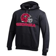  Georgia Champion Helmet Over Wordmark Hoodie