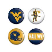  West Virginia 4- Pack Mini Buttons