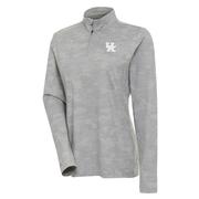  Kentucky Antigua Women's Responded Brushed Camo 1/4 Zip Pullover