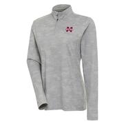  Mississippi State Antigua Women's Responded Brushed Camo 1/4 Zip Pullover