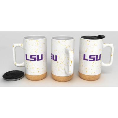 LSU 18 Oz Ceramic Speckle Mug